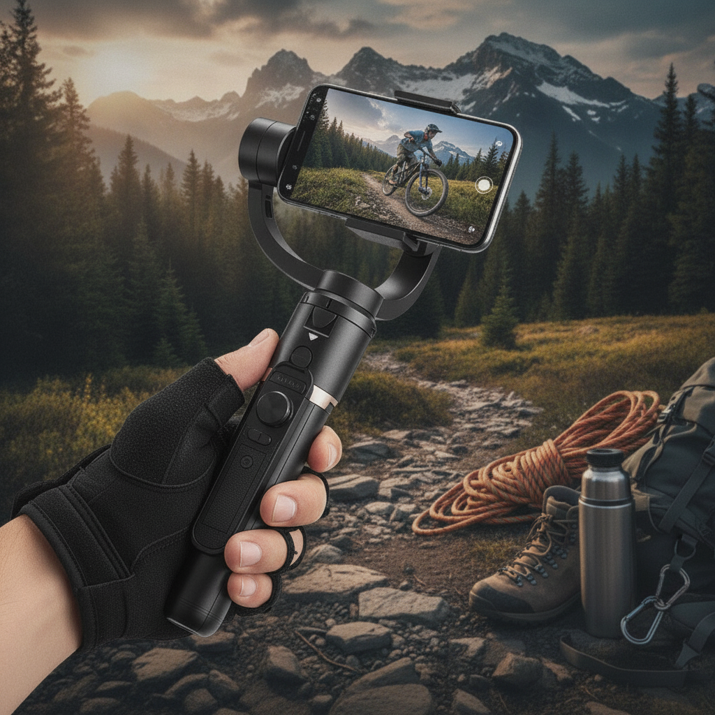 Gimbal Selfie Stick with Lights