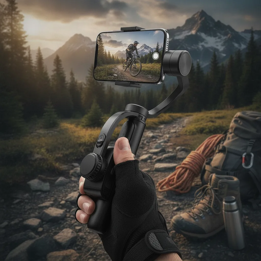 Gimbal Selfie Stick with Lights